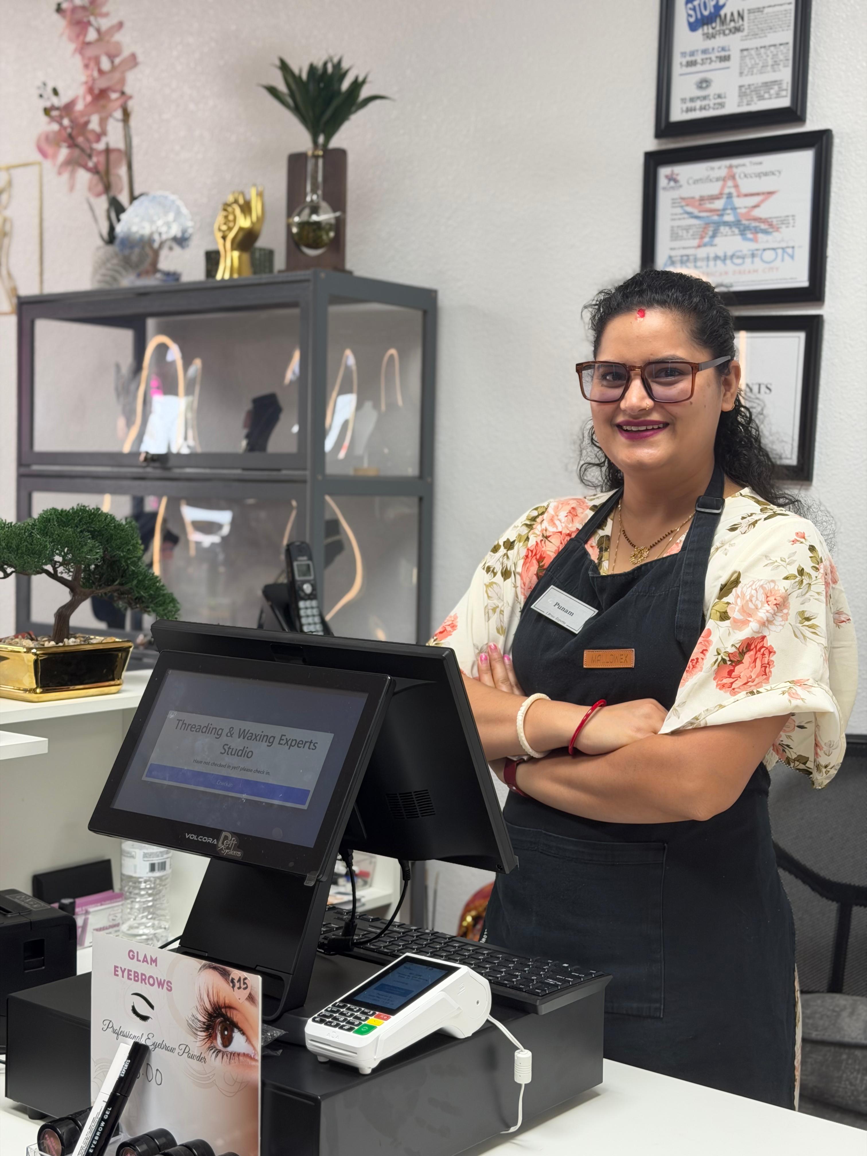 Deft POS used at a salon and beauty checkout counter